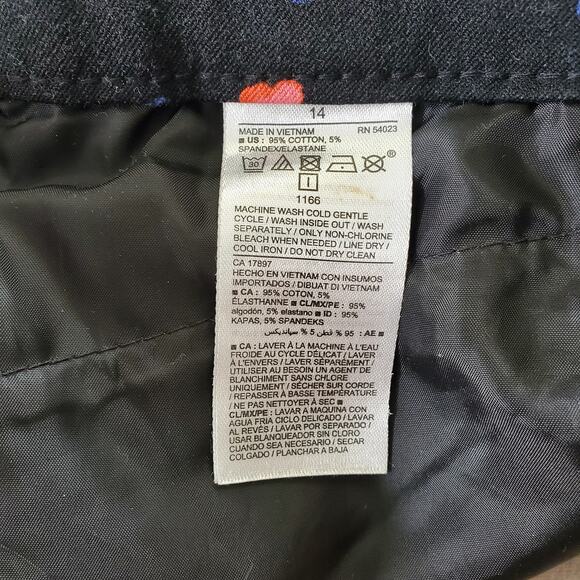 Old Navy Navy Blue Floral Pixie Mid-Rise Pants 14 - Picture 7 of 7